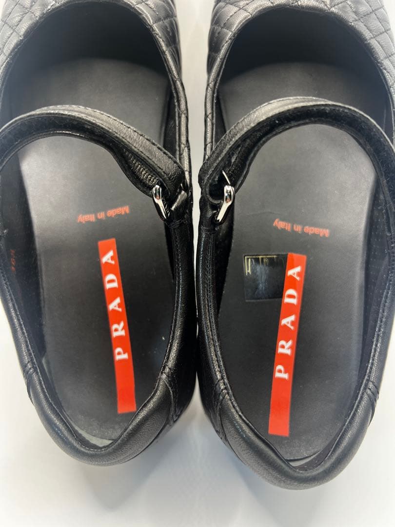 PRADA プラダ キルティング フラットシューズ 36.5（約23.5cm）黒