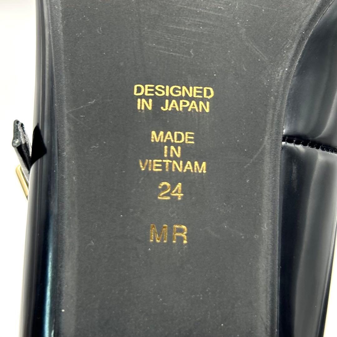 未使用級✨ DIANA 【24㎝】 フラットパンプス エナメル ポインテッドトゥ