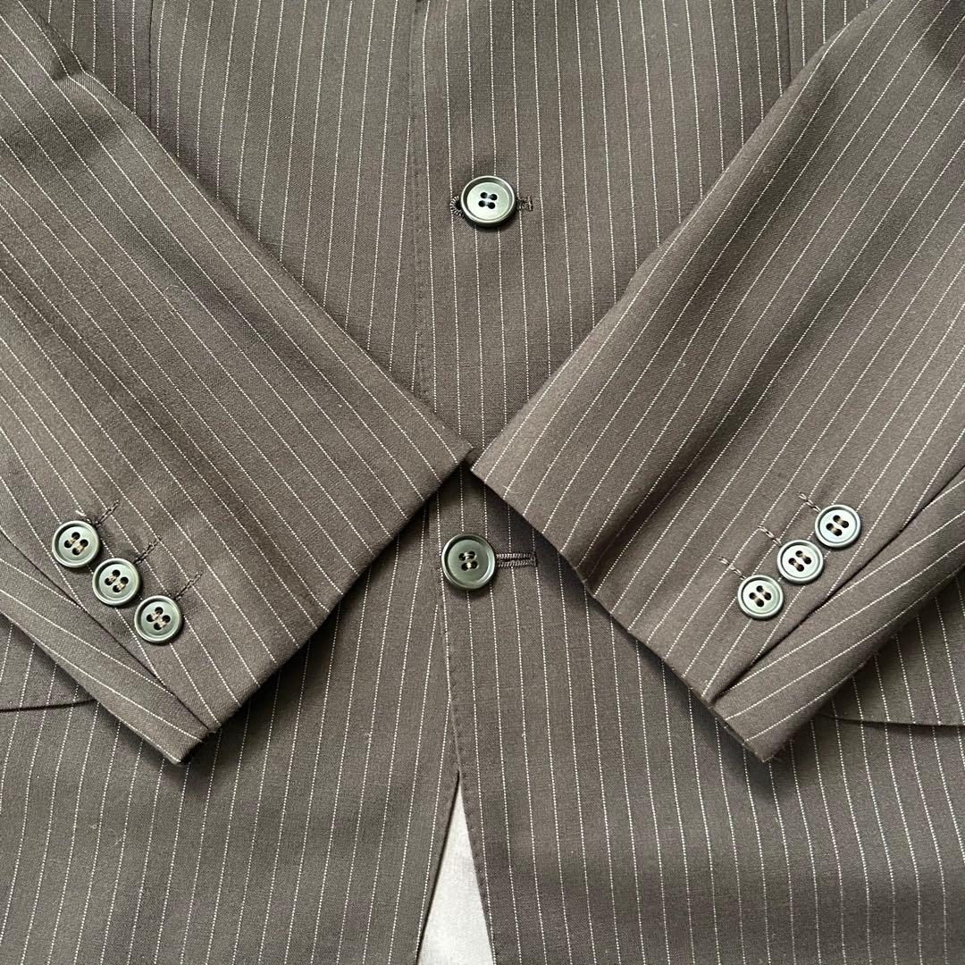 極美品 LANVIN モッズスーツ ストライプ L相当 50 高級 スーツ