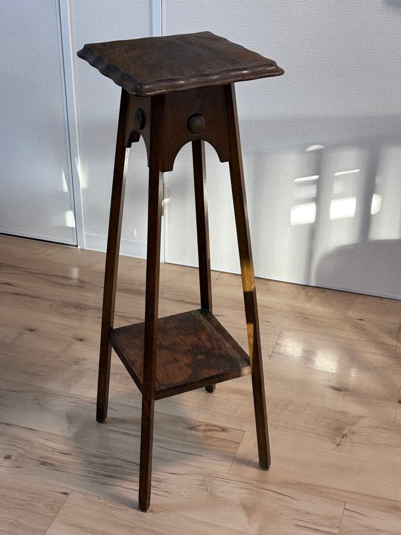 【最終価格】英国 木製フラワースタンド/花台 アンティーク