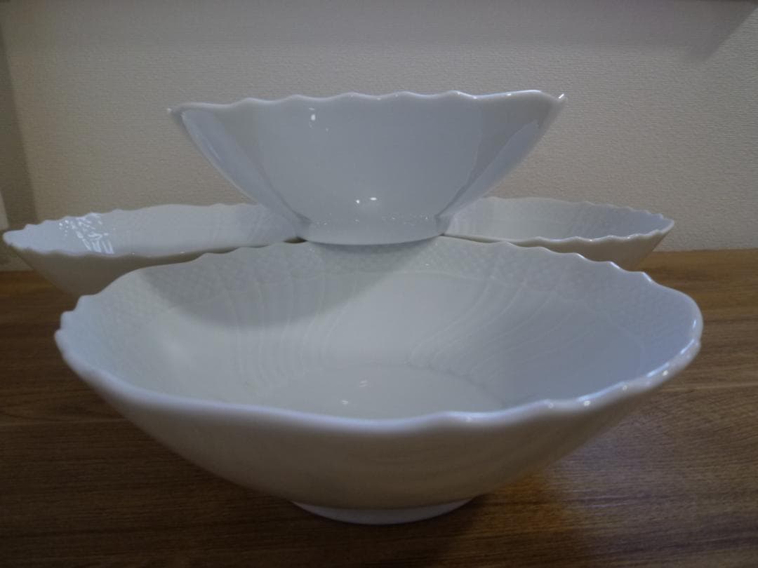 【リーリ】ベッキオホワイト ボウルｘ4＆盛り皿ｘ3