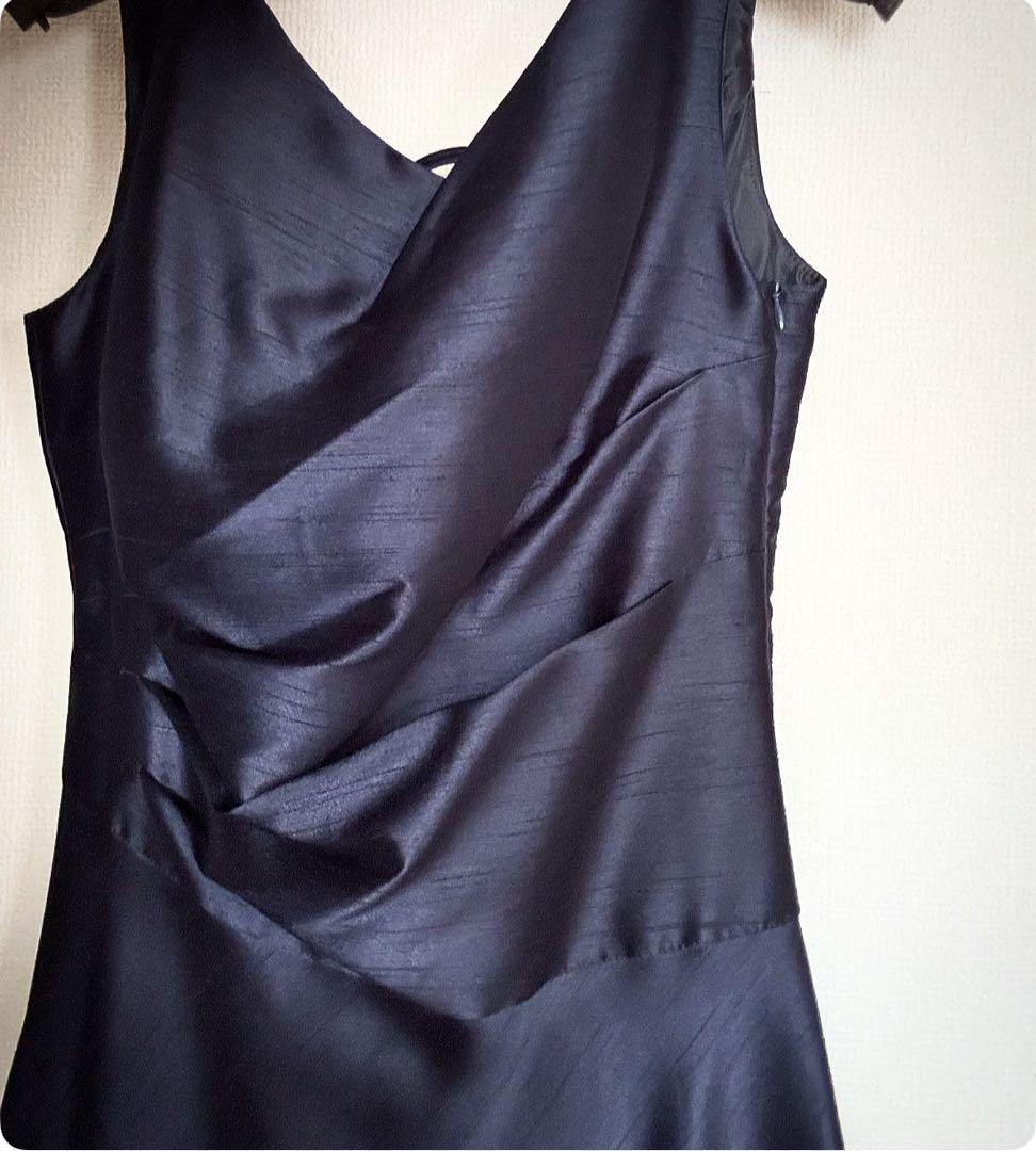 年始セール！！【超美品/結婚式】ダークブルー マザーズドレス ノースリーブ