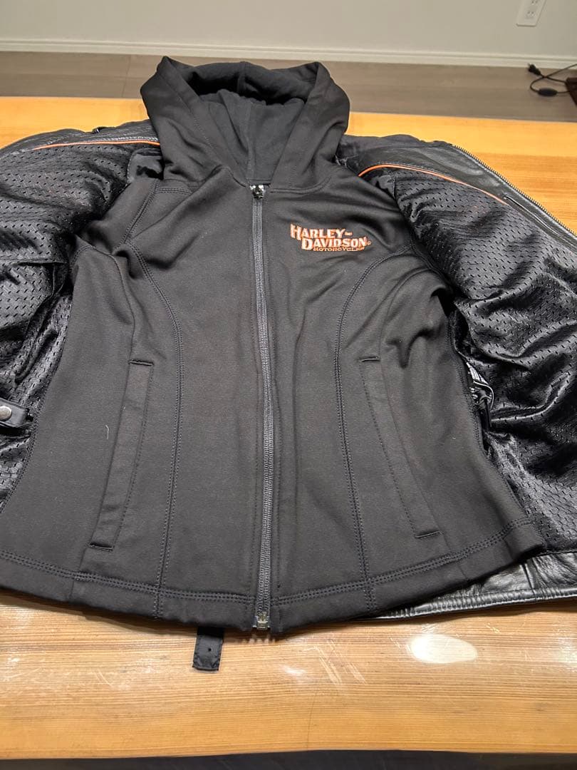 Harley Davidson レザージャケット　防寒インナー付きレディースM