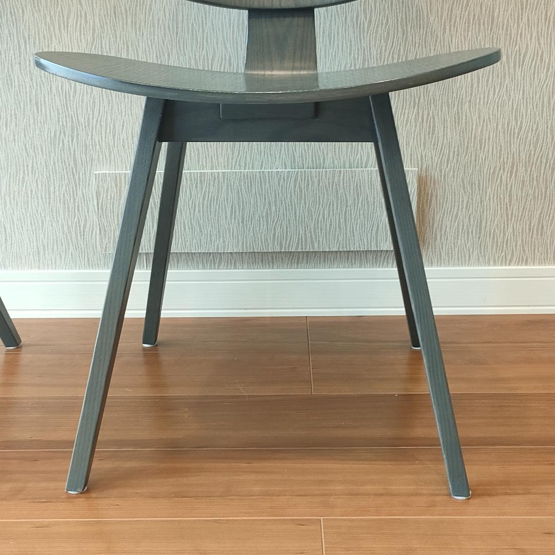 藤栄　カマーWチェア　2脚セット　ダイニングチェア　天然木