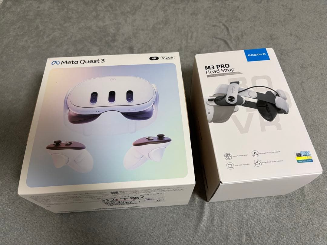Quest 3 512GB、BOBOVR M3 Proバッテリーパックストラップ