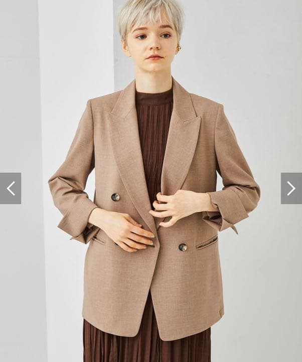 【セットアップ】studiousハイストレッチダブルブレストJK+テーパードPT