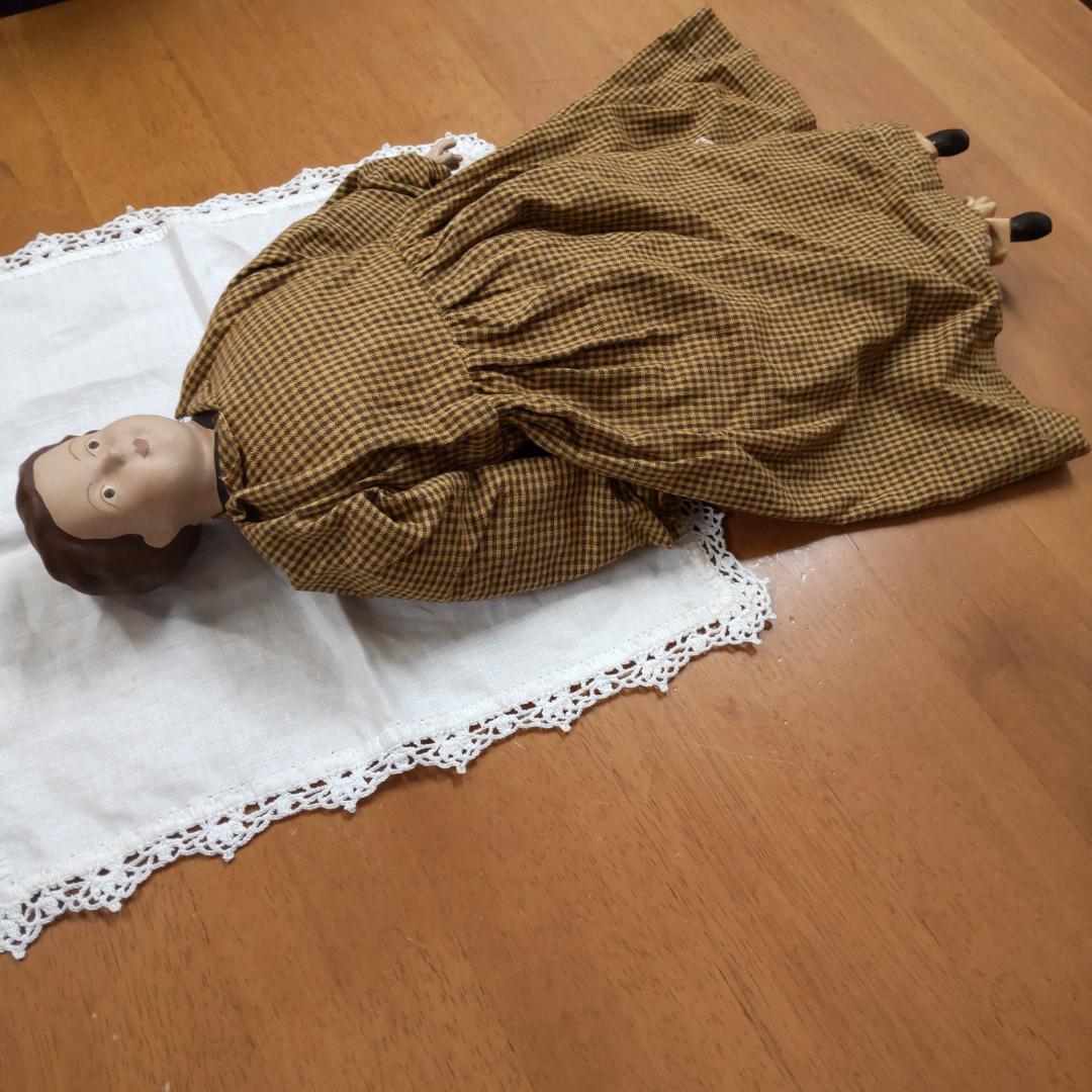 アンティークドール　レア　人形1体　茶色　リプロダクション　人形　海外作家