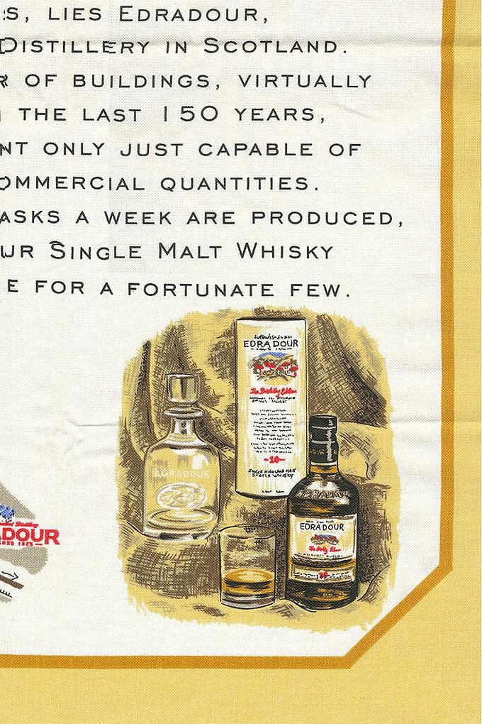 エドラダワー蒸溜所 イラストテーブルクロス