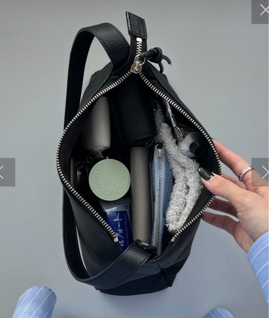 現行販売品！ラシット　レザー　2wayショルダーバッグ　ブラック