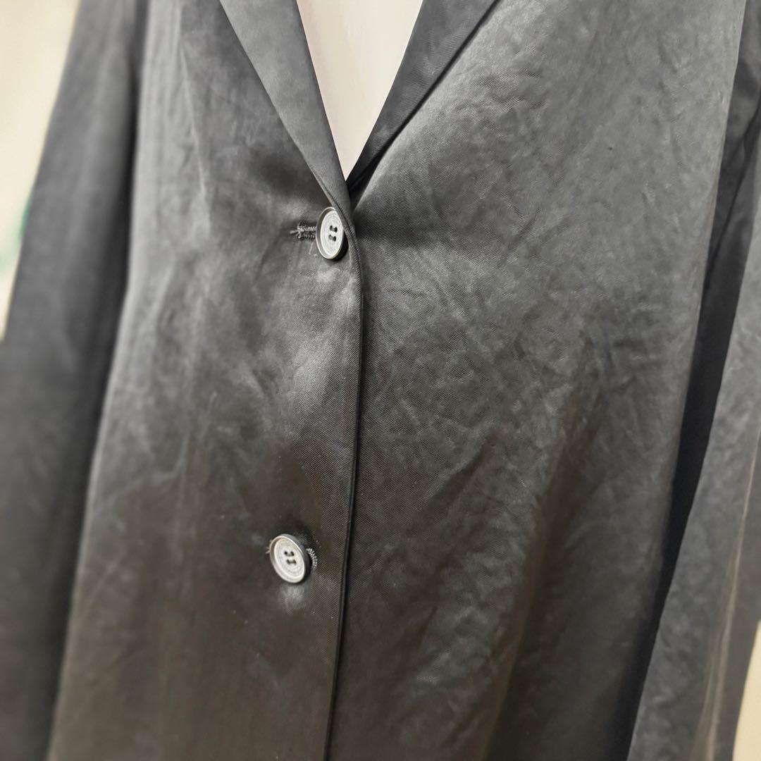 【美品】todayful 2025・SATIN OVER JACKET ブラック