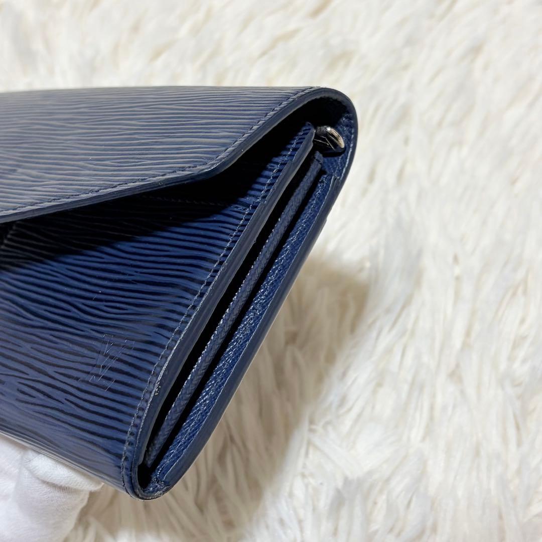 美品　ルイヴィトン　ポルトフォイユ エピ エミリー　ネイビー　長財布